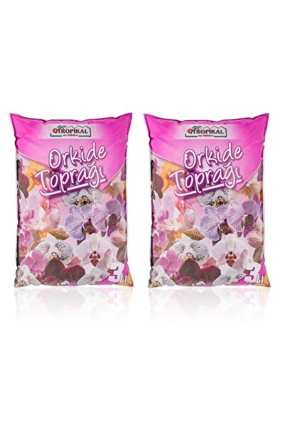 TROPİKAL Orkide Toprağı ( 6 Litre ) , Orkidelere Çiçek Açtıran Toprak ( 2 Pak...