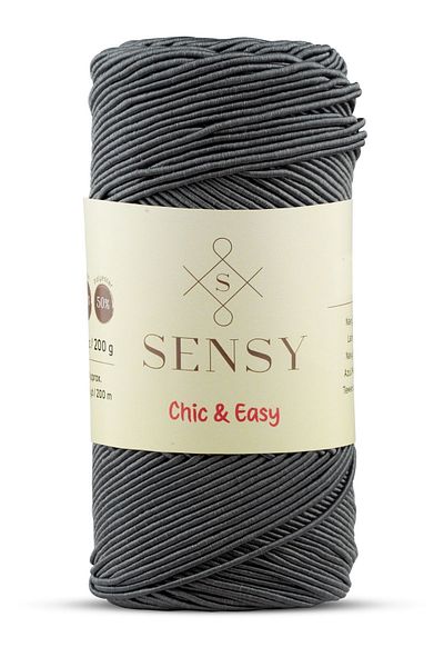 SENSY Premium Chic&Easy 200 gr Slim Supra Thread Waxed Thread Pasa Thread Runner Thread Bag Thread Pase Thread Dark Gray