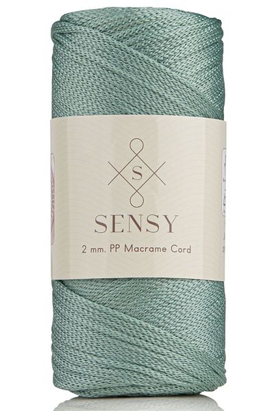 SENSY 2 Mm - 200 gr Polyester Macrame Thread Sage 230 M Polyester Macrame Thread Suppla Rope And Bag Thread
