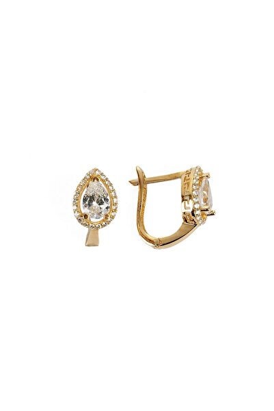 Altınaşkı Damla Taşlı Altın Küpe