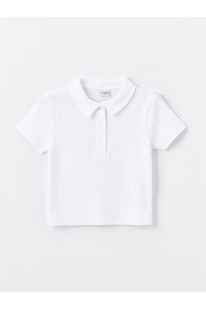 LC Waikiki Tricou pentru fete LCW cu guler polo și mânecă scurtă