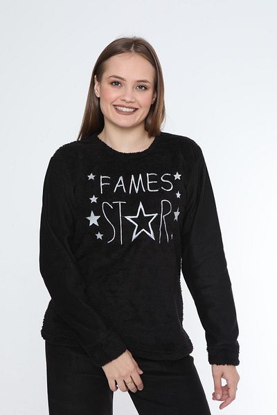 FAMES PİJAMA Fames Star Wellsoft Winter Women's Pajama Set