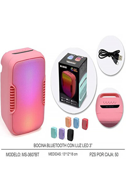 Blic MS-3607BT Taşınabilir Hoparlör Kolon Rgb Işıklı Bluetooth Hoparlör