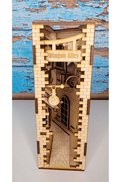 ardecem bilgisayar Book Nook Diagon Alley Harry Potter Kitap Tutucu Dıy Kendi...