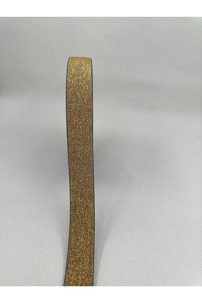 paşateks since 1995 şekil 2.5 cm Glittery woven rubber-gold-5 meters