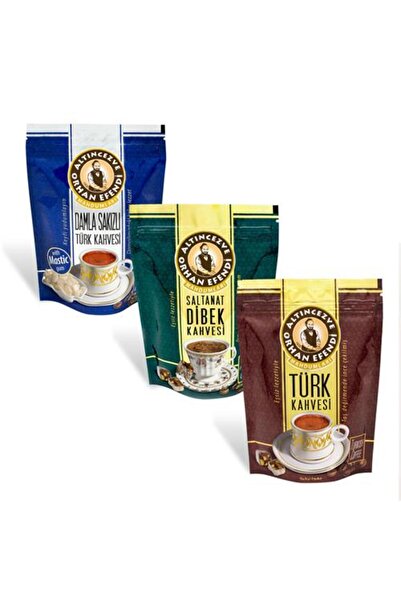 Altıncezve Orhan Efendi Keyif Paketi 3 Damla Sakızlı Dibek Türk Kahvesi Türk ...