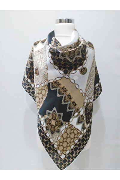 VİZYON Kadın Siyah Gold İpek Eşarp