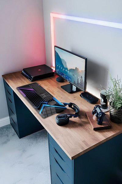 Decorita Mouse Pad din sticlă |   Covoraș de sticlă |   Efect de lumină |   mare |   40 cm x 80 cm
