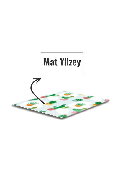Decorita Mouse Pad din sticlă Cactus Design - Mic, 18cm X 22cm
