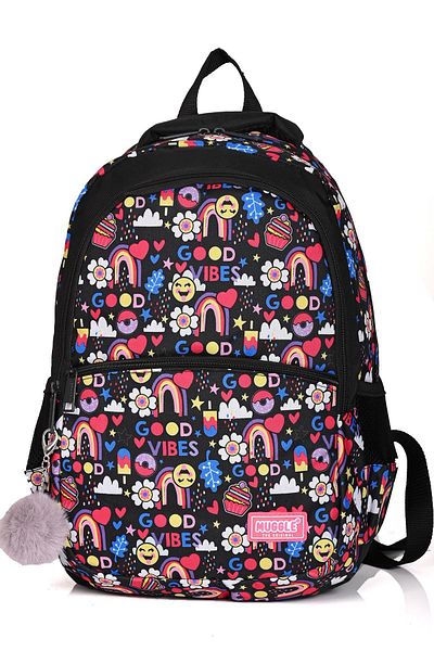 MUGGLE Rucsac de școală Mu-9062 Smile - Design confortabil