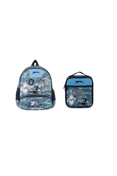 GENC DIJITAL BASKI SHARK Kindergarten Bag - Back, Feeding and Pencil Cases