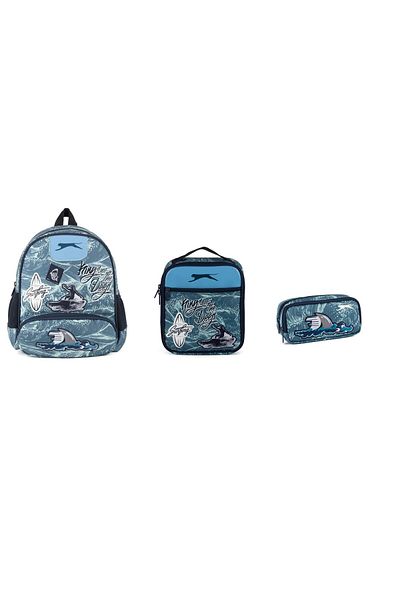 GENC DIJITAL BASKI SHARK Kindergarten Bag - Back, Feeding and Pencil Cases