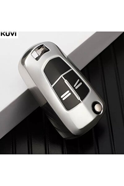 YıldızTuning Opel Corsa D Anahtar Kılıfı Gümüş Renk