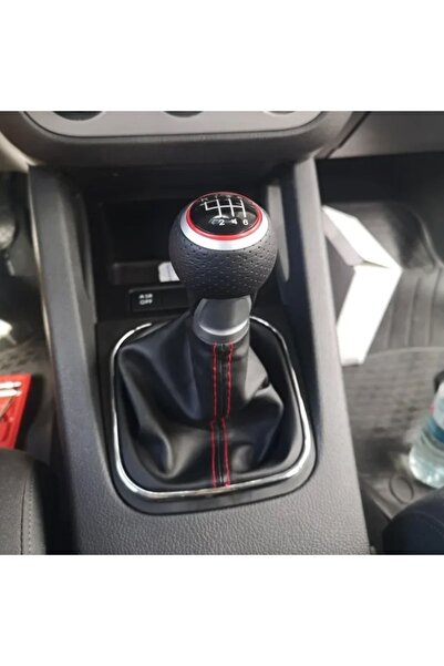 YıldızTuning مقبض ناقل الحركة اليدوي باللون الأحمر لعام 2009-2012 Golf 6