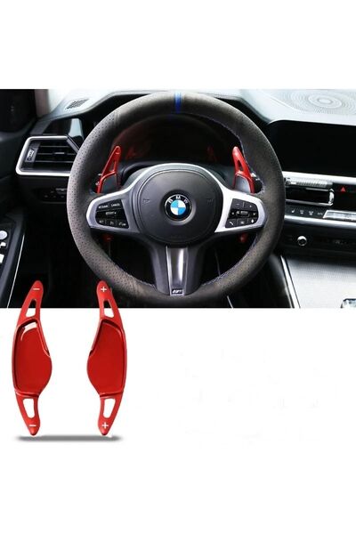 YıldızTuning Bmw 3 Serisi G20 F1 Direksiyon Kulakçık Kırmızı Renk