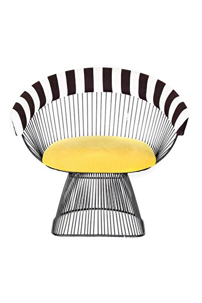 3A Mobilya Metal Design Yellow Berjer