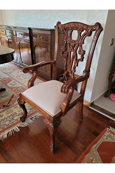 3A Mobilya 3A MOBİLYA PREMİUM EL OYMASI AHŞAP SANDALYE