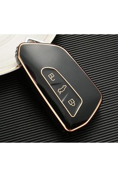 YıldızTuning Golf 8 Leon Formentor Octavia Cupra Key Case Gold Black Color