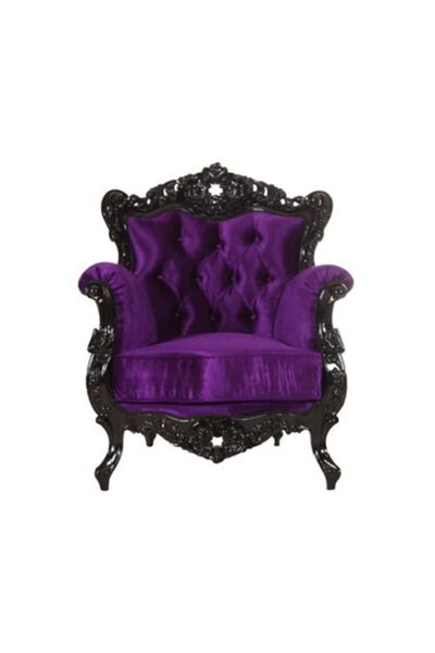 3A Mobilya Black And Purple Berjer