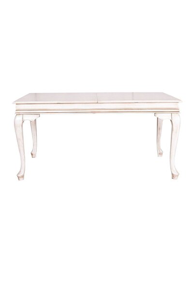 3A Mobilya Eskitme Krem Lake Lükens Masa 160x100x70 cm