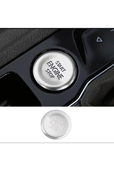 YıldızTuning تيجوان 2016-2023 غطاء زر التوقف لون فضي