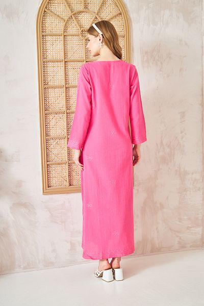 Ersperto Laleli Patterned - Rochie din pânză Buldan, brodata manual