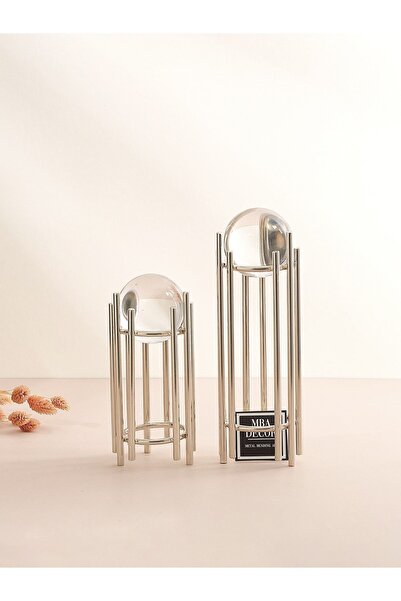 mba decor metal bending art Ikili Gümüş Içi Dolu Düz Kristal Metal Stand Pasl...