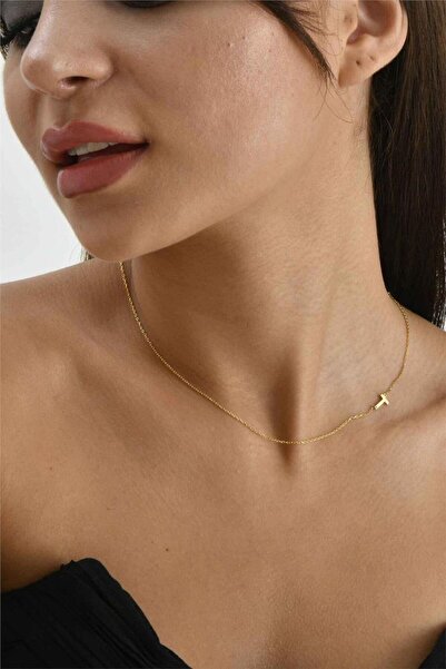 Minamis Silver 925 Ayar Gümüş T Harfi Bayan Köprücük Kolye