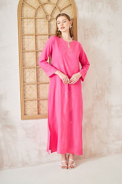 Ersperto Laleli Patterned - Rochie din pânză Buldan, brodata manual