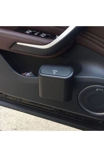 CABBAROGLUTİCARET Portable Trash Can with Lid - Compatible Car Interior and Office Type