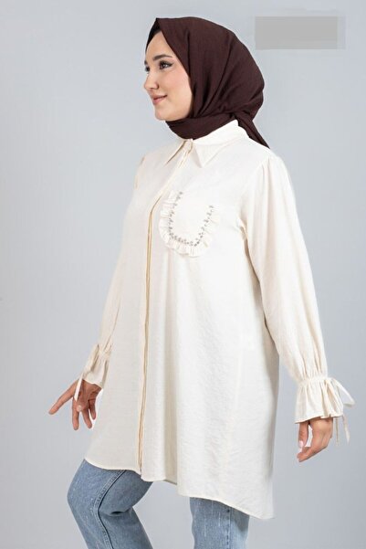 TRİPEN Cupra Keten Gömlek Tunik