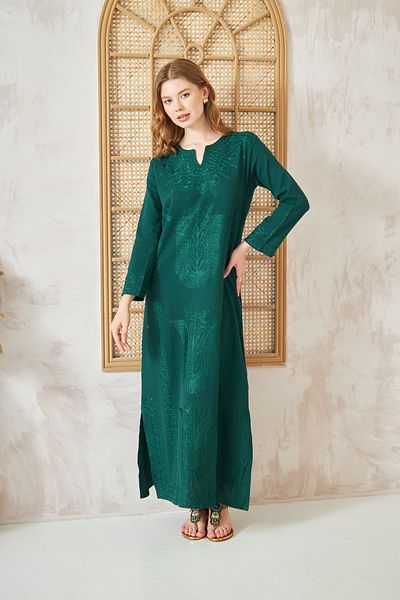 Ersperto Tulip Patterned - Buldan υφασμάτινο φόρεμα κεντημένο στο χέρι