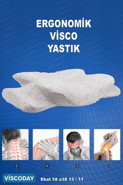 viscoday Royalrelax Orthopedic Visco Pillow - Beauty Pillow with Neck Herniation and Pain Support