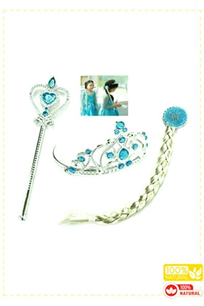 OMZ Elsa Hair - Σετ ραβδί και κορώνα 3 τεμαχίων, Παιχνίδια για κορίτσια και α...