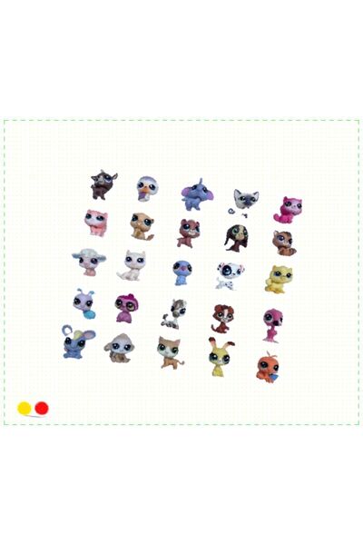 OMZ Neşeli Minişler Pet Shop 4'lü Miniş Seti Kız Erkek Cocuk Egitici Montessori Oyuncaklar
