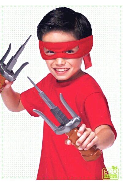 OMZ Ninja Kaplumbağalar Maske ve Aksesuar Seti Kız Erkek Cocuk Egitici Montes...