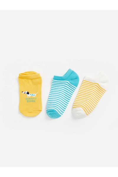 LC Waikiki 3-teiliges Sockenset mit LCW-Aufdruck für Babys