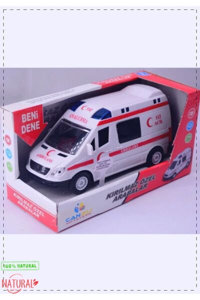 OMZ Pilli Sesli Ve Işıklı Kaliteli Mercedes Sprinter Kırılmaz Ambulans Arabası 17cm Kız Oyuncakları Erk