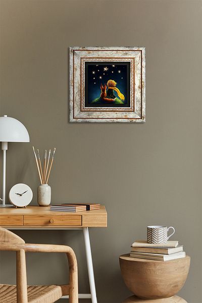 Pinecone Micul Prinț Pictură pe perete cu piatră înrămare Decor de perete Artă de perete Tk1-386