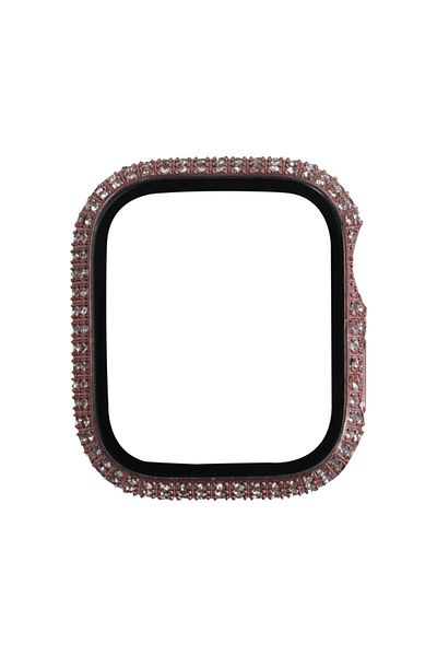 noktaks Apple Watch 7 41mm Compatible 360 Case and Screen Protector Edges with Rhinestone Hard Pc Watch Gard 24