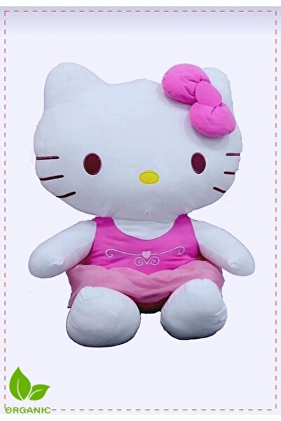 OMZ Ithal Lisanslı Peluş Hello Kitty Fiyonklu Oyun Ve Uyku Arkadaşı Peluş Kedi - Hediyelik Kız Cocuk Er