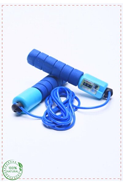 OMZ Mavi Sayaçlı Atlama Ipi Antrenman İpi 3 Yildizli Ürün Sporcu İpi Kız Erke...