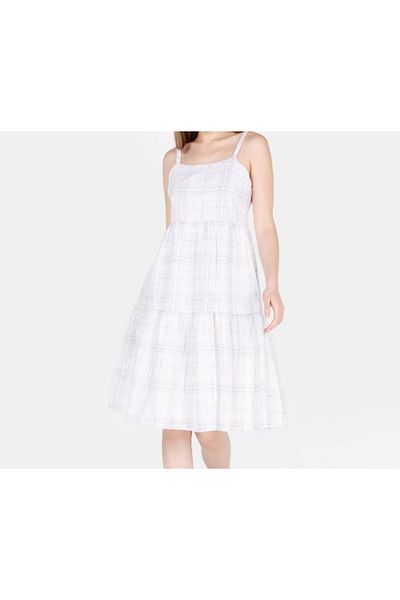 Kübra Tekstil Rochie de damă decoltată cu spatele alb
