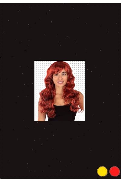 OMZ Red Colored Party Wig with Bangs - Boys' Educational Montessori Toys