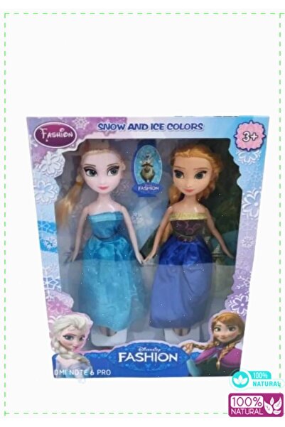 OMZ Oyuncak Bebek Elsa Anna 2Li Bebek Seti Kız Çocuk Evcilik Oyuncak Karlar Ülkesi Elsa Bebek Oyuncakla