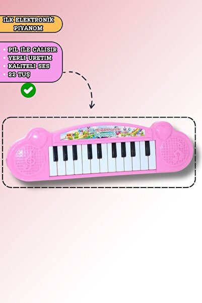 ZEYSHOPİNG Oyuncak Piyano Türkçe Sesli Fonksiyonlu Pembe Eğitici Oyuncaklar O...
