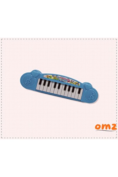 OMZ 22 Tuşlu Çocuk Müzik Oyuncak Org Piyano Mavi Kız Erkek Cocuk Egitici Montessori Oyuncaklar