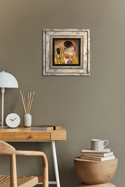 Pinecone Gustav Klimt The Kiss Stone Wall Painting Decor de perete înrămat Artă de perete