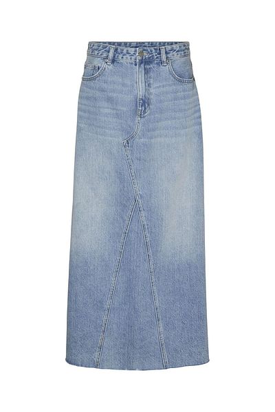 Vero Moda Jeansrock Vmriva Hohe Taille Langer Rock