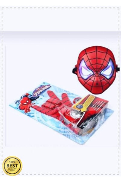 OMZ Örümcek Adam Spider Man Işıklı Maske Ve Taso Atan Eldiven  Egitici Oyunca...